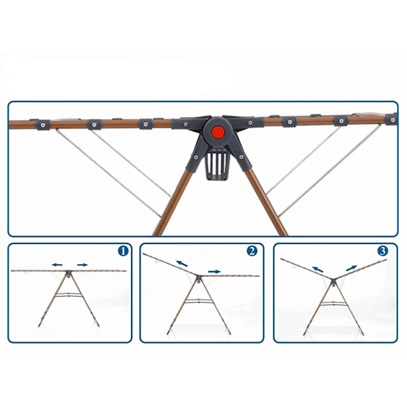 Сушилка для белья Harbinger Novaluxe MM033, 20 м, алюминий/пластик, коричневая Сушилка для белья Harbinger Novaluxe MM033, 20 м, алюминий/пластик, коричневая