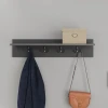 Вешалка Art_asilqan_10, ламинат, антрацит, 20х80 см
