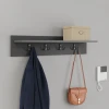 Вешалка Art_asilqan_10, ламинат, антрацит, 20х80 см Вешалка Art_asilqan_10, ламинат, антрацит, 20х80 см