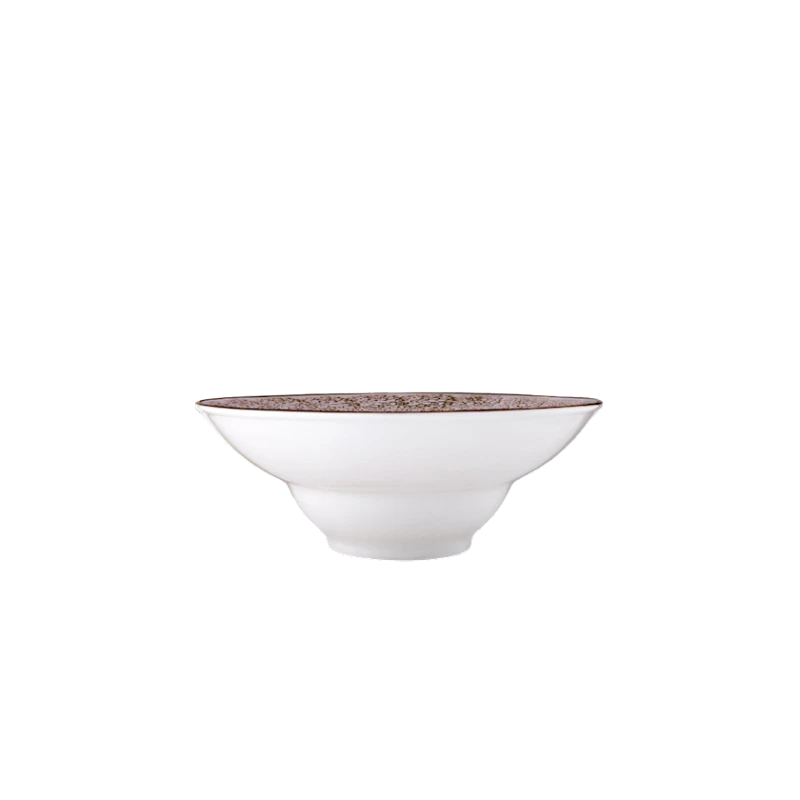 Тарелка глубокая Wilmax Splash WL-667622/A, круглая, 800 мл, диаметр 20 см, фарфор, сиреневый/белый