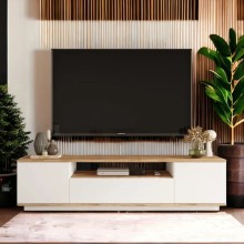 Tumba Ev Plus ev_12116005, LDSP, ağ, qəhvəyi, 180x44.5x44.6 sm