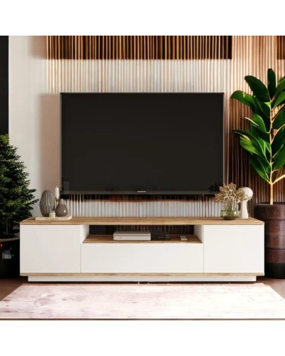 Tumba Ev Plus ev_12116005, LDSP, ağ, qəhvəyi, 180x44.5x44.6 sm