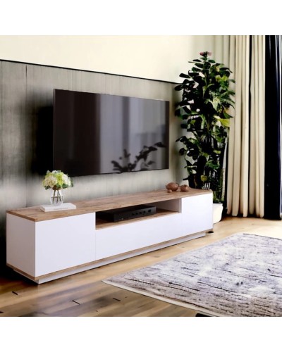 Tumba Ev Plus ev_12116005, LDSP, ağ, qəhvəyi, 180x44.5x44.6 sm