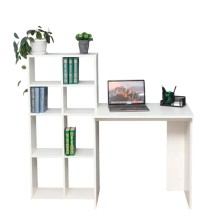 Yazı masası Ev Plus 12115840, LDSP, ağ, 128x117x50 sm