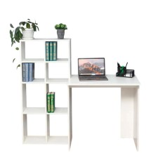 Yazı masası Ev Plus 12115840, LDSP, ağ, 128x117x50 sm