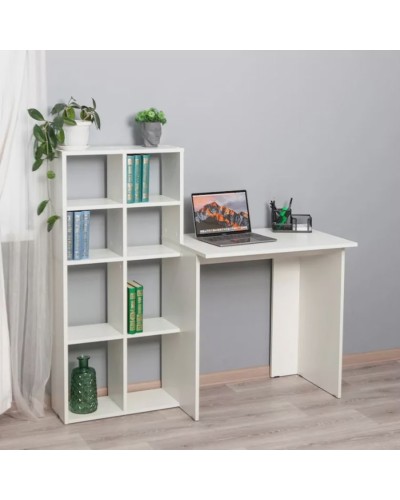 Yazı masası Ev Plus 12115840, LDSP, ağ, 128x117x50 sm