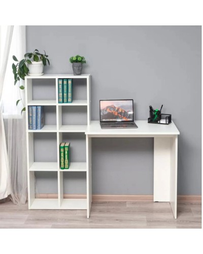 Yazı masası Ev Plus 12115840, LDSP, ağ, 128x117x50 sm