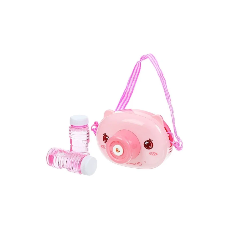 Устройство для мыльных пузырей Miniso Animal Series Camera Bubble Machine (Piggy), розовый