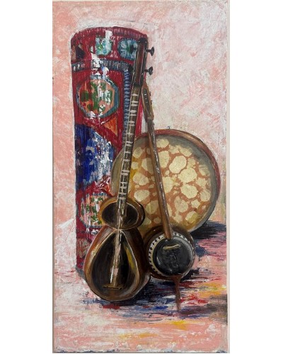 Rəsm Əlaqə güclüdür, kətan, yağlı, 60x30 sm