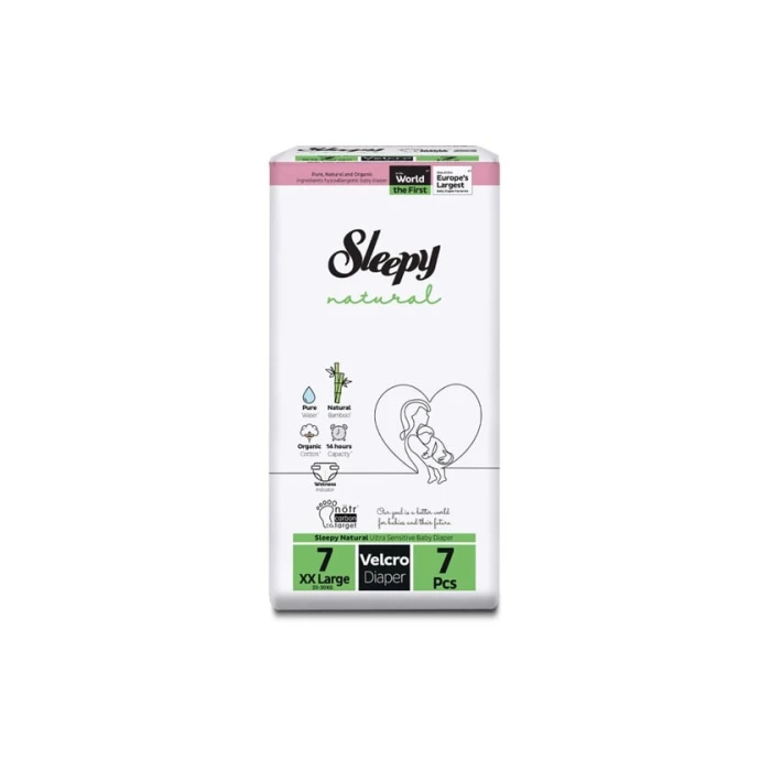 Uşaq bezləri Sleepy Natural 7 XXL, 20-30 kq, 7 əd