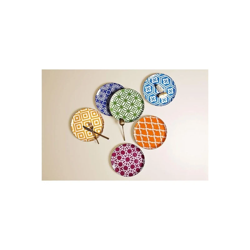 Boşqablar dəsti Porland Morocco 04AP021773, farfor, rəngbərəng, 20 sm, 6 əd