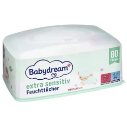 Детские влажные салфетки в коробке Rossmann Babydream Extra Sensitive для чувствительной кожи 80 шт Детские влажные салфетки в коробке Rossmann Babydream Extra Sensitive для чувствительной кожи 80 шт