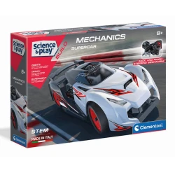 Сборная модель Clementoni 75057, Mechanics Lab Racing Cars, 100 деталей, 8+ лет