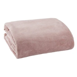 Плед JYSK Dragehode, 140x200 см, полиэстер, розовый Плед JYSK Dragehode, 140x200 см, полиэстер, розовый