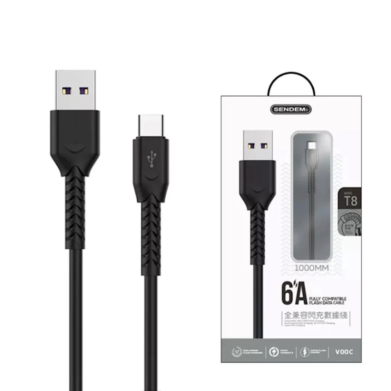 Кабель USB Sendem T8 Micro Cable, Black