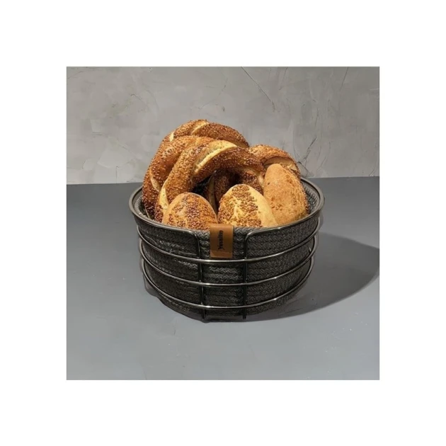 Çörək qabı, cüt, qara, 21x12 sm