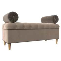 Пуфик 12, ткань, бежевый, 40x35x80 см