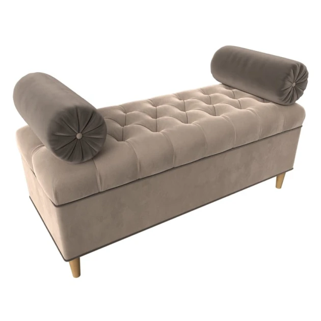 Пуфик 12, ткань, бежевый, 40x35x80 см Пуфик 12, ткань, бежевый, 40x35x80 см