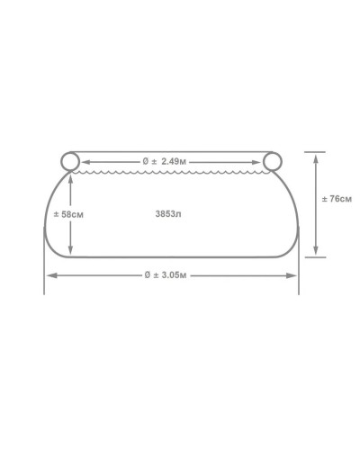 Şişmə hovuz və filtr-nasos Intex 305x305x76 sm, dairəvi, həcm 3853 l, mavi - 3853TX28122T400