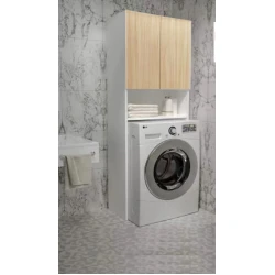 Шкаф для стиральной машины Letta ЛДСП, белый, 180x27x64 см Шкаф для стиральной машины Letta ЛДСП, белый, 180x27x64 см