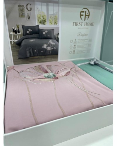 Yataq dəsti First Home FS-553, yorğan üzü 200x220 sm, mələfə 240x260 sm, yastıq üzləri 50x70 sm, satin, rəngbərəng