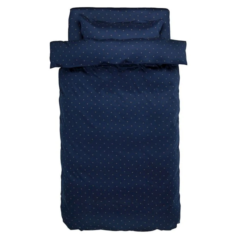 Комплект постельного белья JYSK Stella, пододеяльник 140x200, простыня 150x250, наволочка 50x70, полутораспальный, сатин, синий Комплект постельного белья JYSK Stella, пододеяльник 140x200, простыня 150x250, наволочка 50x70, полутораспальный, сатин, синий