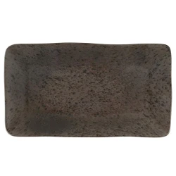 Блюдо Porland Stoneware Ironstone, прямоугольное, 22x38 см, коричневое
