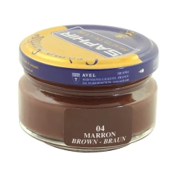 Крем Saphir Crème Surfine 04 Brown для обуви из гладкой кожи, коричневый, 50 мл