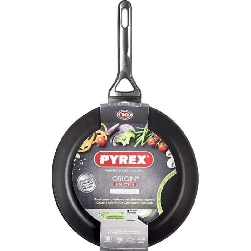 Сковородка Pyrex Origin 28 см, алюминий, черная Сковородка Pyrex Origin 28 см, алюминий, черная