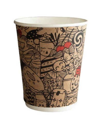 Birdəfəlik stəkan dəsti Loyal_2126414905, qapaq ilə, 237 ml, 1000 əd