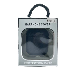 Qulaqlıq üçün çexol Apple Airpods Case 1/2 üçün Black