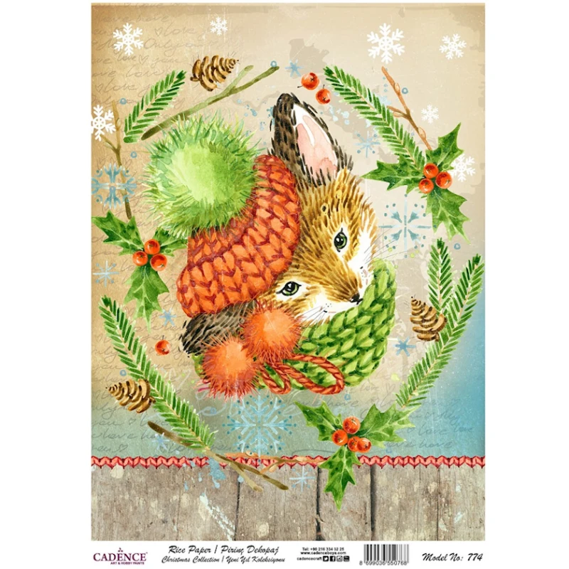 Рисовая бумага для декупажа Cadence A3,774 30x42 см