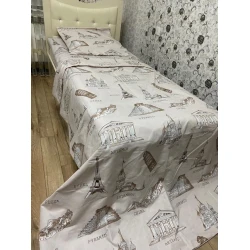 Комплект постельного белья MiraNova CTS-709, пододеяльник 160х220 см, простыня 160х220 см, наволочка 50х70 см, односпальный, разноцветный