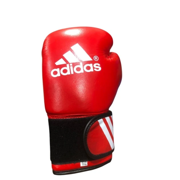 Boks üçün 12oz ölçülü təbii dəri qırmızı boks əlcəyi