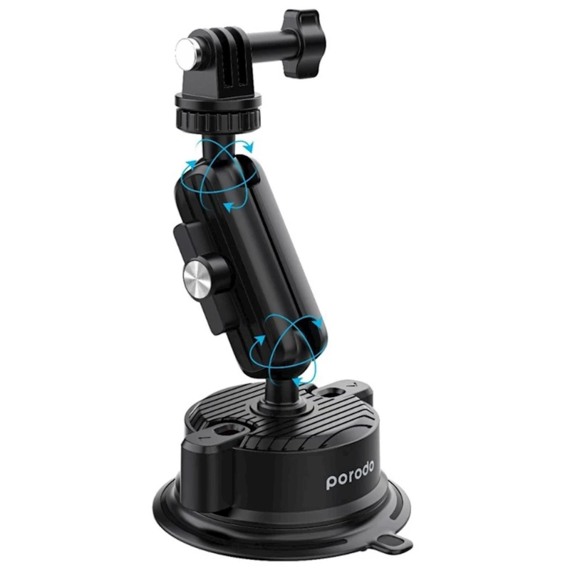 Крепление для мобильного устройства Porodo 2in1 PD-2N1MCSB-BK Black Крепление для мобильного устройства Porodo 2in1 PD-2N1MCSB-BK Black