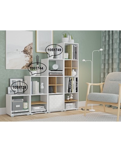 Stellaj 3563_M3StelKompl4Whzol, 40x35x160 sm, ağ