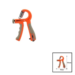 Эспандер кистевой Gymnic, с счетчиком, 16x9 см, оранжевый, 50 кг