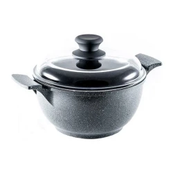 Кастрюля Gipfel Bavari 0518, 24x12.5 см, 4 л, 24 см, алюминий, серый