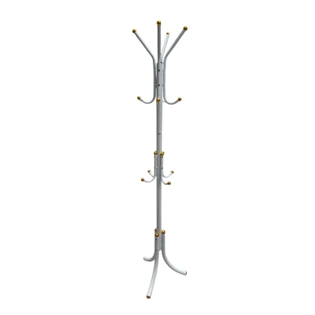 Вешалка напольная Smil 1187, нержавеющая сталь, белая