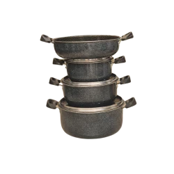 Набор кастрюль Sac CH-0013, черный,4 шт