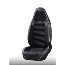 Oturacaq üçün çexol Boss PilotK8, qara, parça/dəri, ağ zolaqlı - PİLOTK8