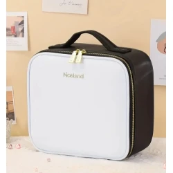 Косметичка, косметичка со светодиодной подсветкой, черно-белая 26x23x11 см