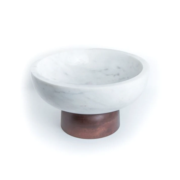 Фруктовница Hom-me 105604, 30x17 см, дерево/мрамор, белый/коричневый Фруктовница Hom-me 105604, 30x17 см, дерево/мрамор, белый/коричневый