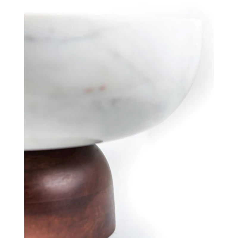 Фруктовница Hom-me 105604, 30x17 см, дерево/мрамор, белый/коричневый Фруктовница Hom-me 105604, 30x17 см, дерево/мрамор, белый/коричневый