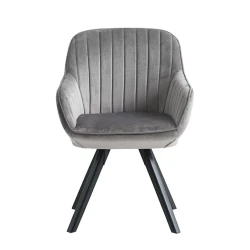 Кресло JYSK Onsevig бархатный, серый Кресло JYSK Onsevig бархатный, серый