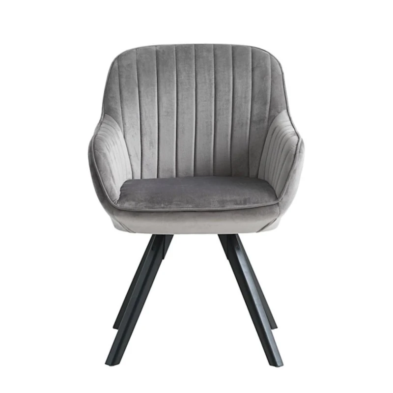 Кресло JYSK Onsevig бархатный, серый Кресло JYSK Onsevig бархатный, серый