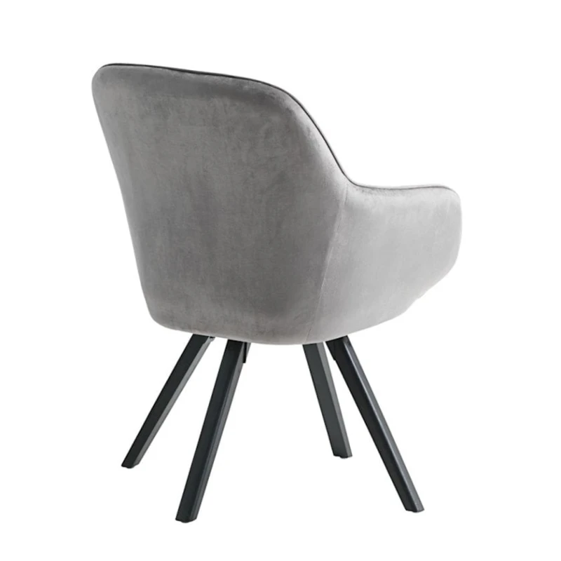 Кресло JYSK Onsevig бархатный, серый Кресло JYSK Onsevig бархатный, серый