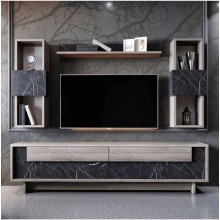 TV üçün tumba 020, LDSP, açıq-boz/qara