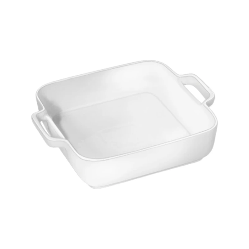 Bişirmə üçün forma Wilmax WL-997037, 25.5х21х6.5 sm, farfor, tutacaqlar ilə, ağ