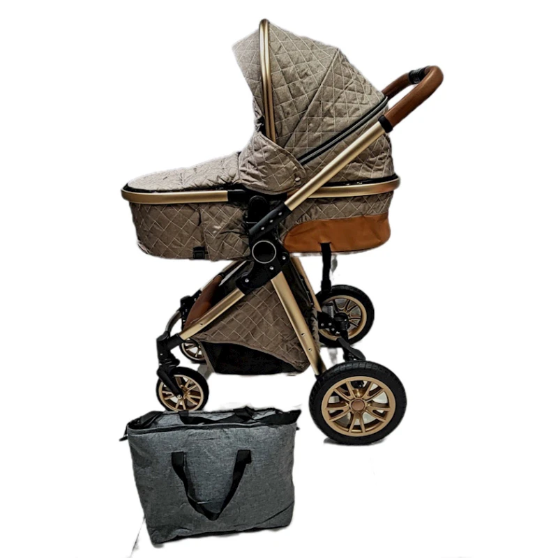 Детская коляска Kidilo V92-QƏHVƏYİ, коричневая